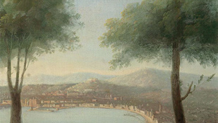 Ritaglio della copertina - Antonio Joli (Modena, 1700 circa - Napoli 1777) Veduta del Golfo di Napoli dalle falde del Vesuvio 1765-1770 ca olio su tela, 157 x 235,5 cm Collezione Intesa Sanpaolo Gallerie d’Italia - Napoli.